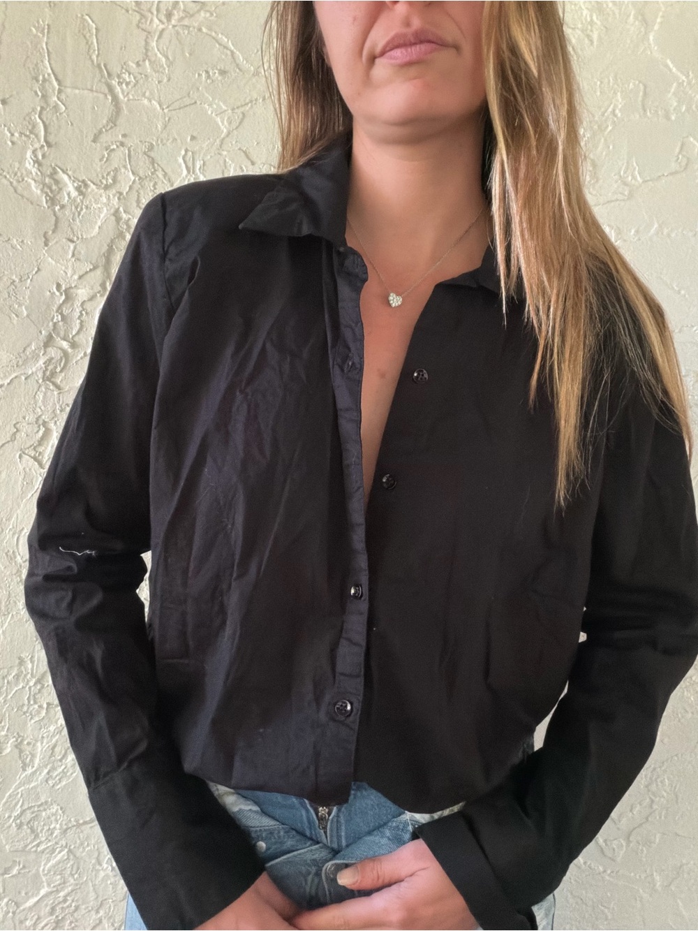 WeWoreWhat Black Long-Sleeve Bodysuit Top